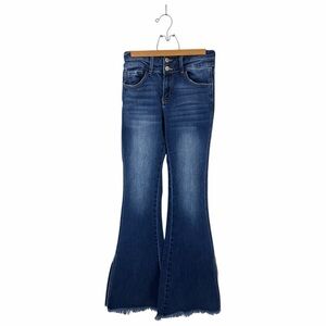 Kancan Flare Jeans Women’s 26 High Rise Bell Bottom Dark Wash Stretch Denim